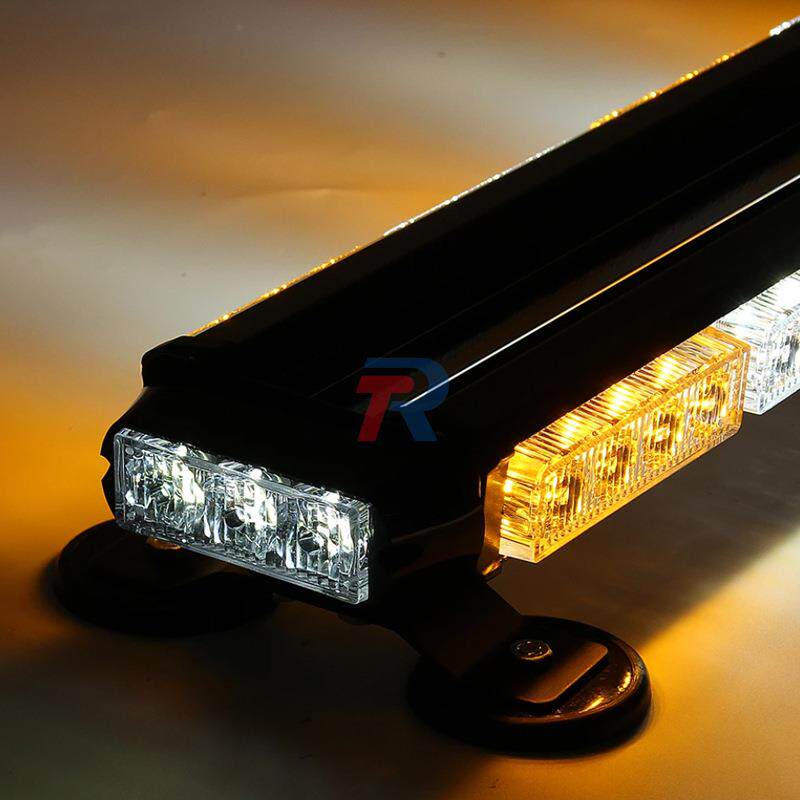 5节4灯COB四面长条双排杠灯LED长排棍灯频闪信号灯车顶爆闪警示灯