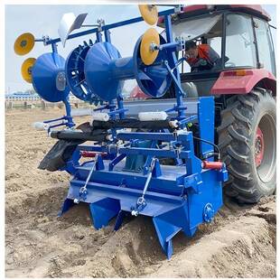 新款单垄旋耕起垄覆膜机农田土豆红薯铺膜机洋姜种植喷土起垄机