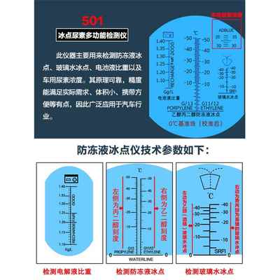 高档用车尿素液量浓度检测仪尿素浓度测乙二醇防冻液甲醇点玻璃水