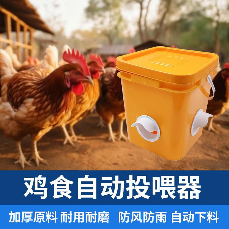 鸡食自动投喂器家禽自动喂食器鸡鸭自动下料器喂鸡神器鸡鸭投食器