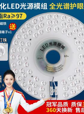 德国LED吸顶灯芯替换灯条管客厅卧室改造灯板全光谱护眼节能灯泡