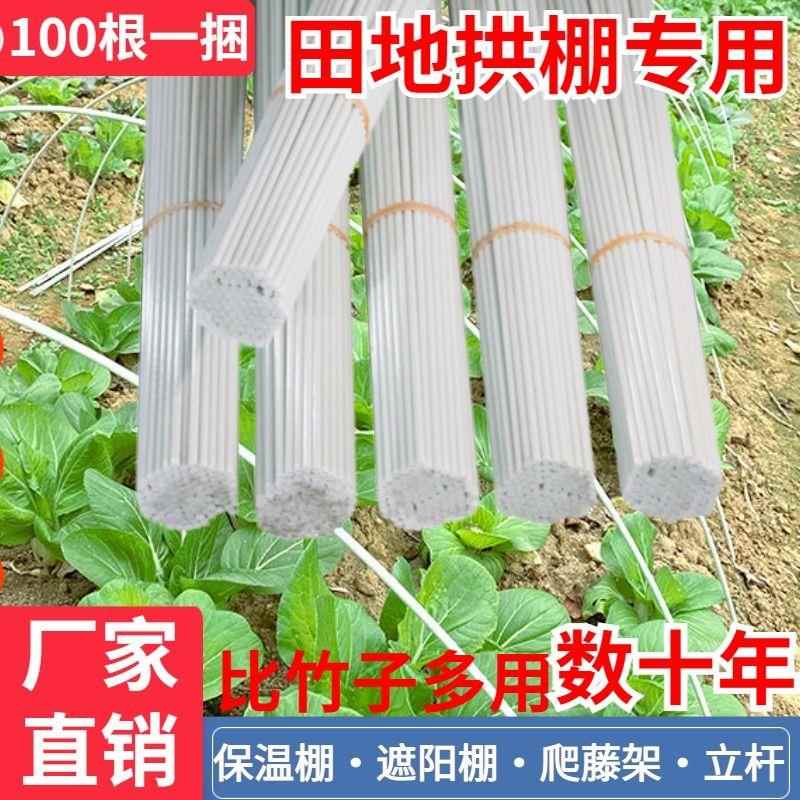 玻璃纤维杆拱棚弓条冬季搭棚玻璃钢温室支架瓜果拱竿实心拱杆户外