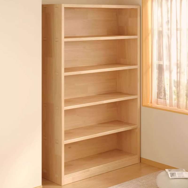 书架落地置物架一体靠墙整墙转角客厅实木色家用储物书柜展示柜子