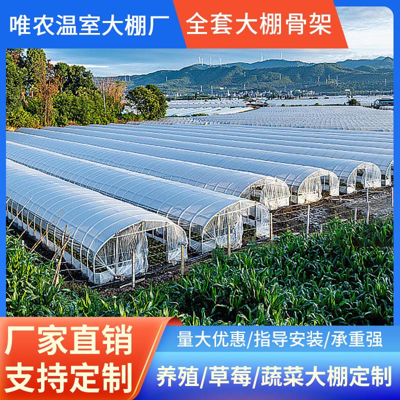 温室大棚骨架钢管养殖种植家用全套猪鸡舍钢架连栋配件简易蔬菜棚
