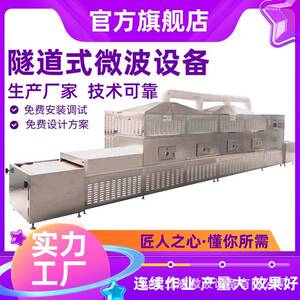 新品核桃仁微波烘干杀菌机坚果仁烘焙熟化设备PLC智能操控