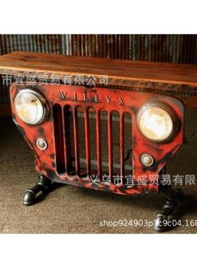 新款车灯摆件 树脂装饰品车头灯家居设计摆件 庭院美式装修