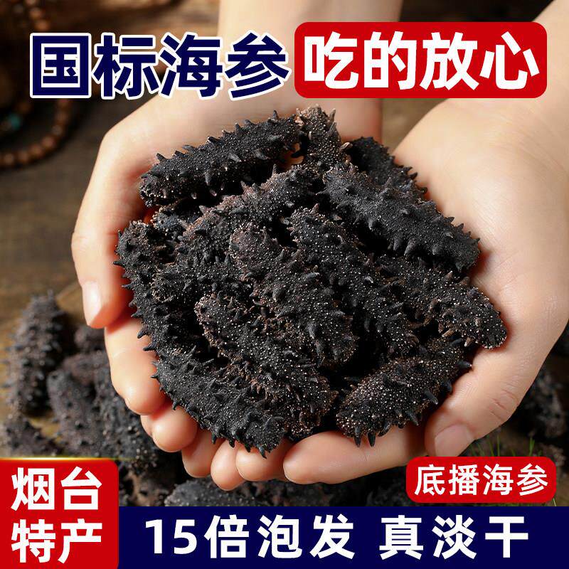 烟台野生干海参干货非特级辽参刺参淡干即食海渗礼盒送礼50g