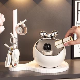 入户门口玄关钥匙置物架收纳摆件简约高档鞋柜装饰品玄幻锁匙过道