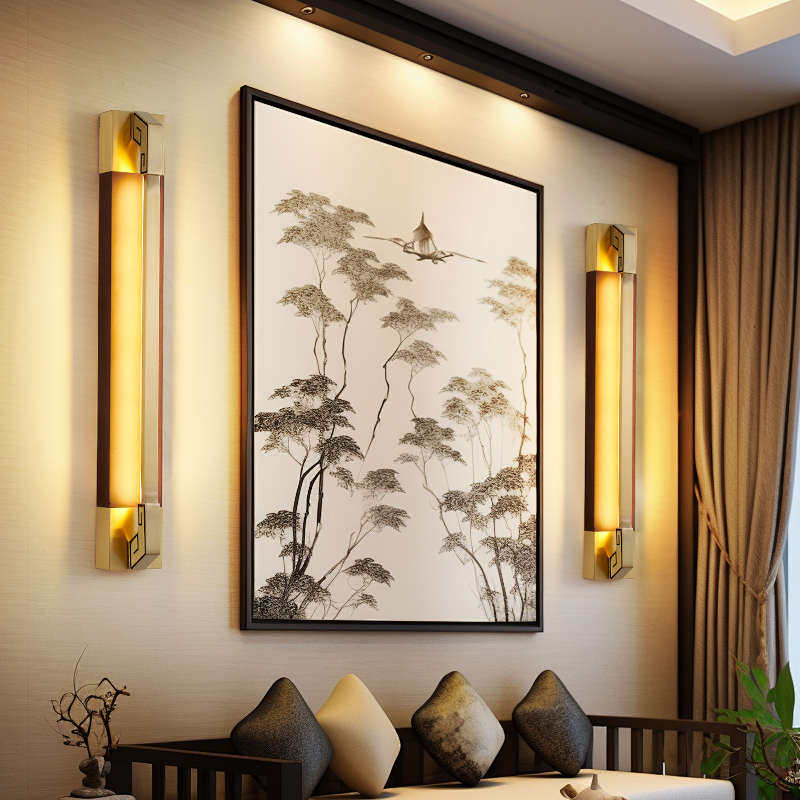 新款背景现代主实木床头灯灯中式壁灯全铜卧卧室电视长条墙客厅新,家装灯饰光源,壁灯,淘宝优惠券,粉丝福利购,淘宝优惠卷
