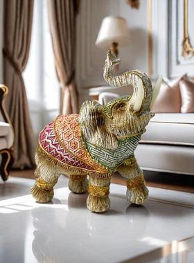 2025新款玄关摆件氛围感摆件欧式大象树脂工艺品创意家居装饰品办
