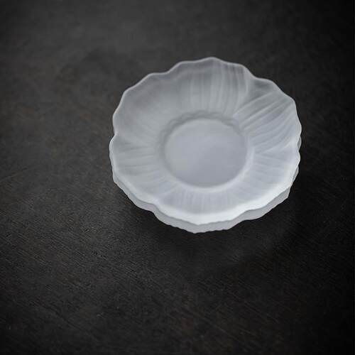 墨己 仿宋高足品茗杯 菊瓣茶盏含杯垫 文人茶室用 家用陶瓷喝茶杯