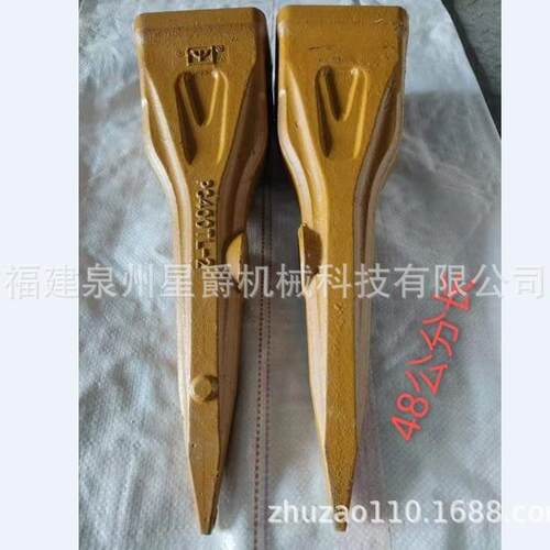 泉州挖机牙齿小松200尖齿加厚岩石破冰平齿柳工特尖牙 PC400TL