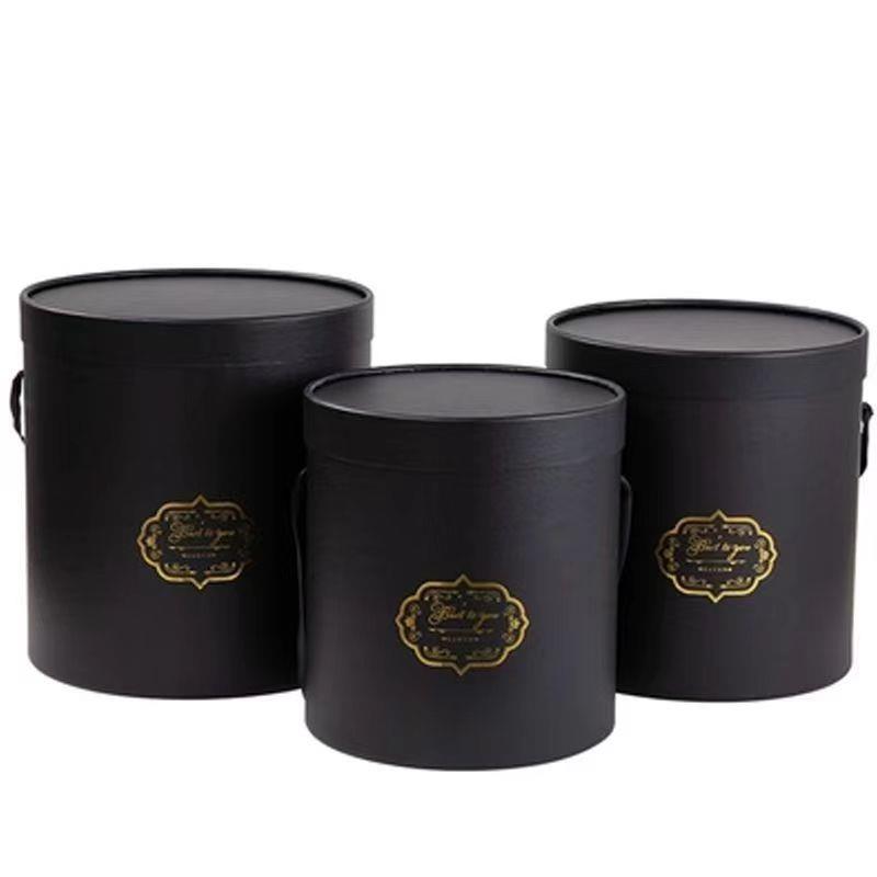 面银色抱抱桶套大HAO三七夕礼物包装盒鲜镜花盒束插花花中小圆形