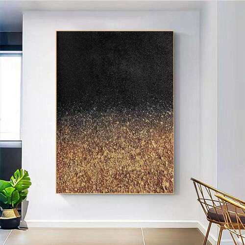手绘油画抽象肌理画客厅玄关装QOT现饰画走廊道玄关过立体代挂画