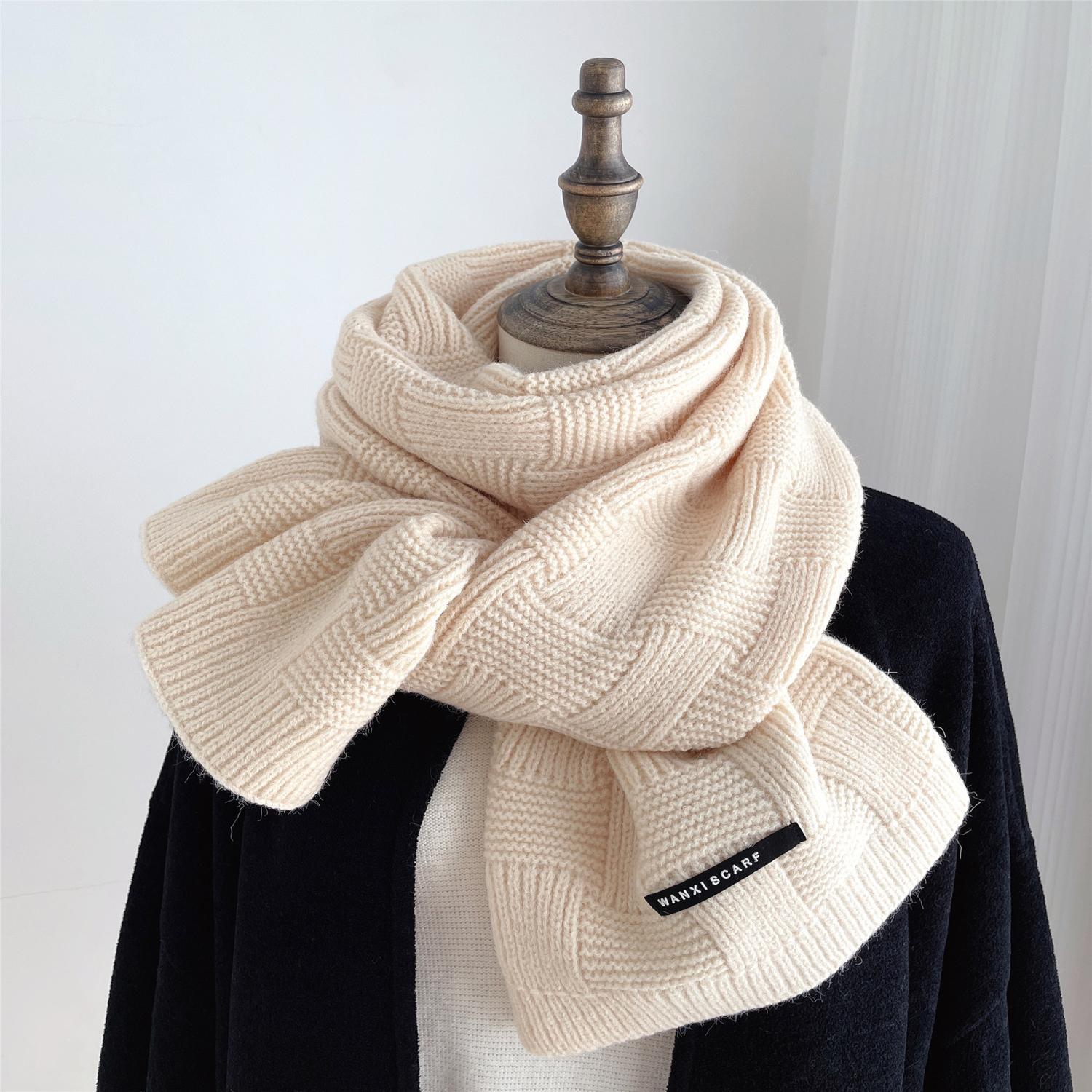 墨绿色毛线针纯色香风格子披肩