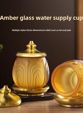 釉圣水杯、供水杯、佛杯、家用观音净水杯、贡品杯、佛杯、家居桌