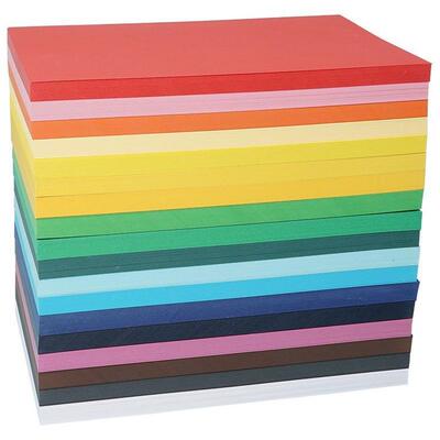 卡纸8110a4加硬卡纸8k4ak封面硬纸板3厚黑卡白色卡红黄蓝绿粉色彩