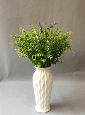 厂家直销仿真尤加利绿色植物绿植盆栽装饰头金钱叶小草塑料花