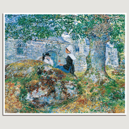 印象主义画家哈萨姆《In Brittany》艺术衍生品 风景画挂画版画