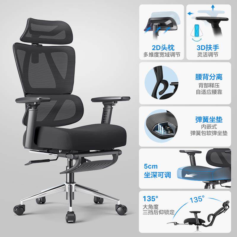 正品永艺沃克po背家用电脑椅人体工椅办学公椅子r靠久坐舒适电竞图片