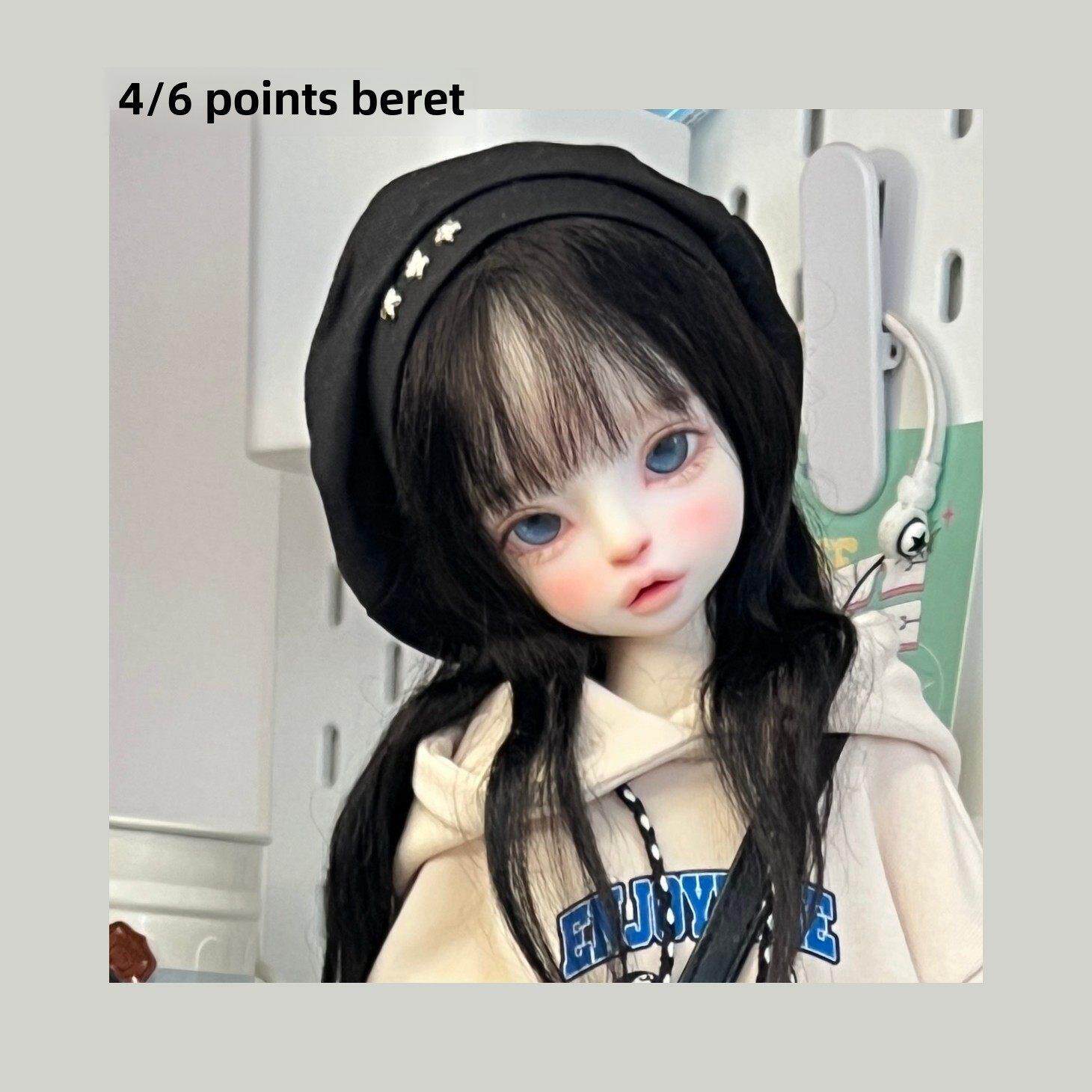 BJD1/6分4分小6大鱼娃娃衣服配件百搭贝雷帽帽子