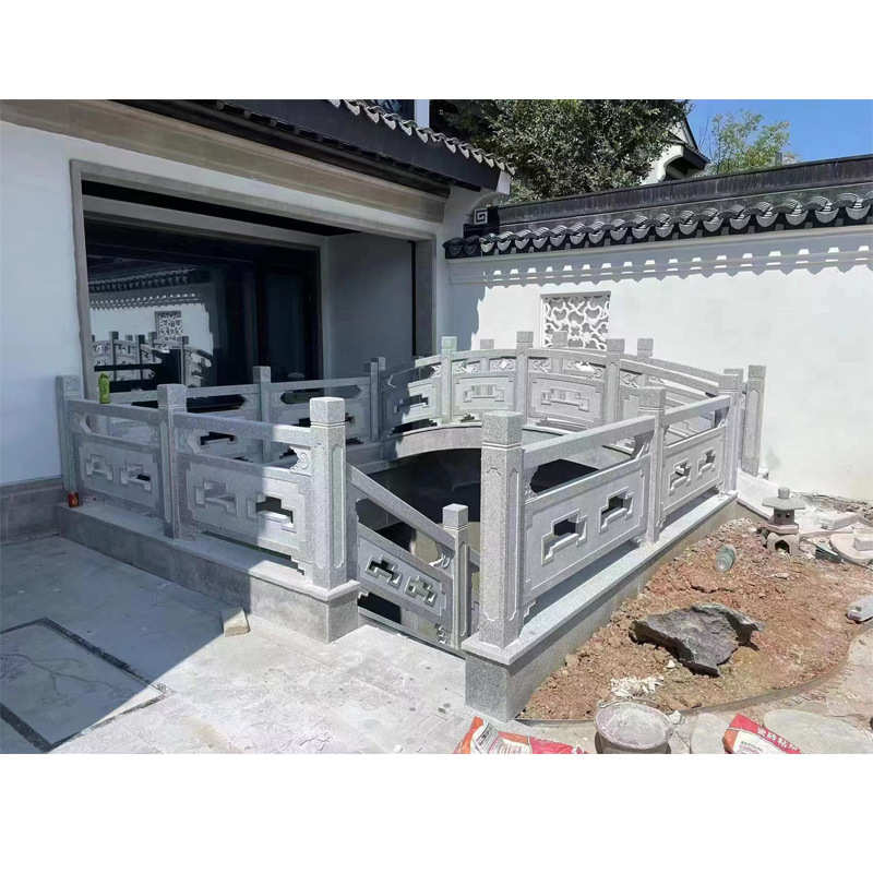 花岗岩石栏杆公园庭院池塘河道石栏杆围栏景区桥梁大理石河道护栏