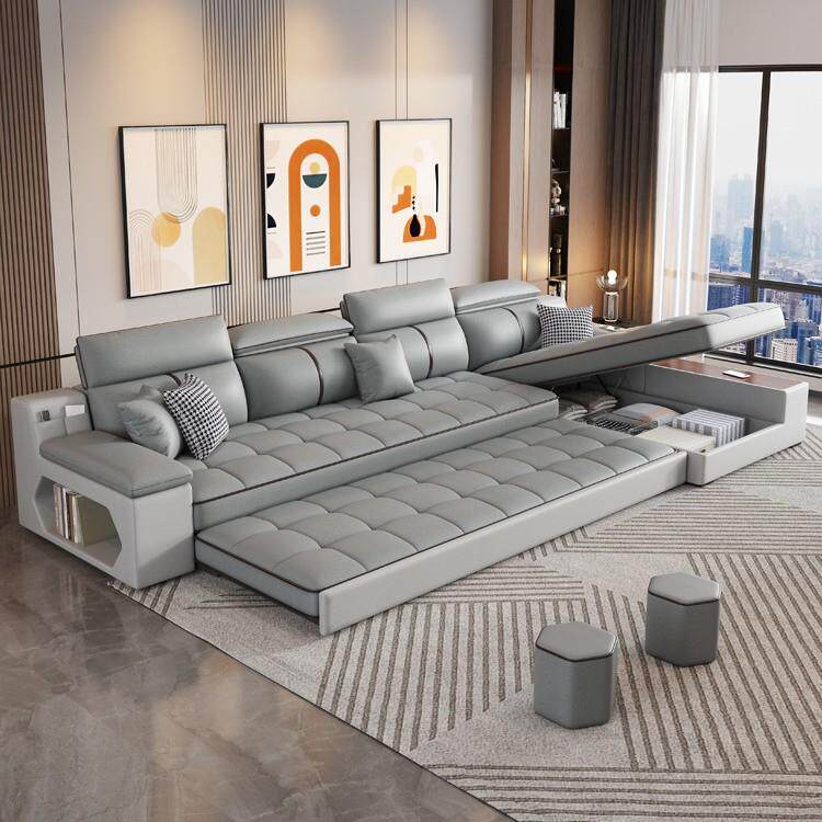 沙发床折叠两用直排贵妃储物猫抓皮沙发2025新款客厅小户型多功能