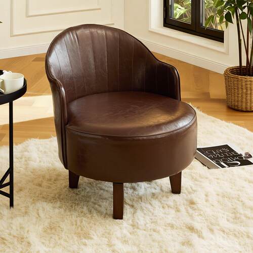 家用单人沙发实木休闲椅子客厅舒适旋转座椅久坐沙发椅卧室靠背椅