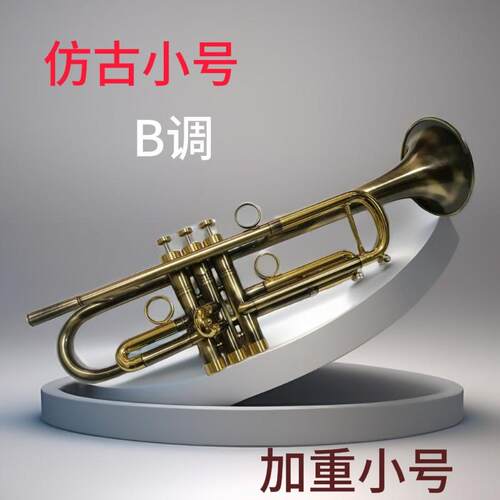 厂家宫泽风小号乐器 仿古加重降B调初学者专业演奏