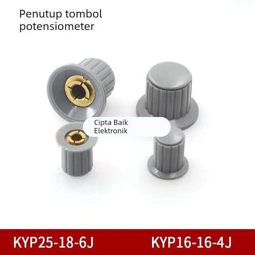 电位器旋钮帽KYP16-16-4J KYP25-18-6J电位器手柄帽子孔6mm 灰色