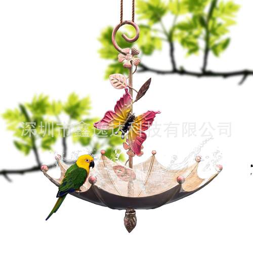 爆款伞形喂鸟器花园庭院挂件金属工艺品