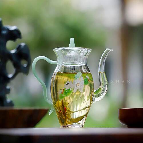 宜物宜心耐高温玻璃茶壶家用冷泡茶专用泡茶壶春季绿茶玻璃水仙壶