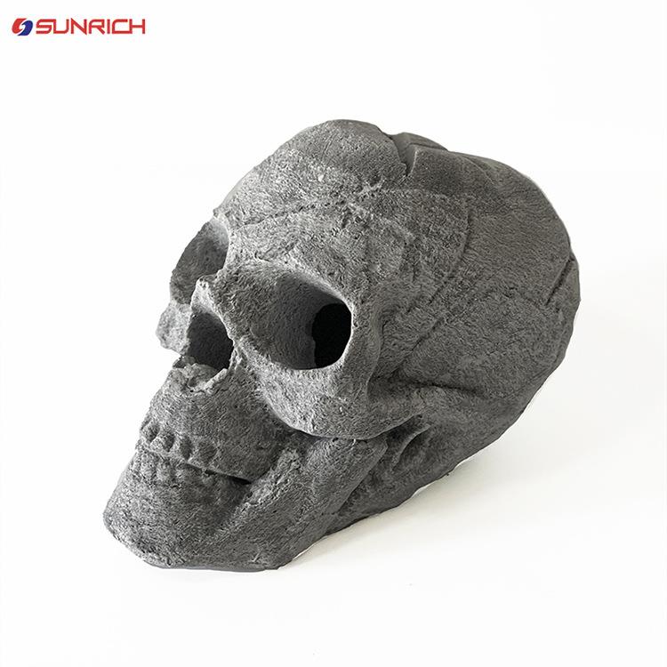 Firepitskull万圣节摆件节日派对装饰品烤炉火炕热销陶瓷骷髅头