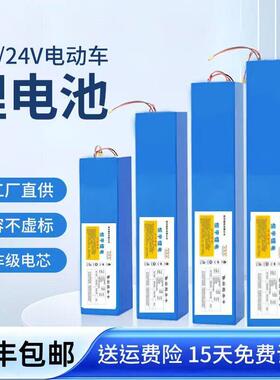 电动车锂电池48V10a12a滑板车36V10.4a电瓶车自行车24V15通用