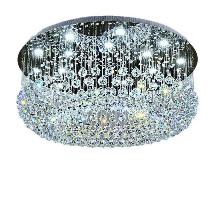 超亮吸顶灯圆形灯调水晶灯led 光大厅酒店客厅主客厅跨境