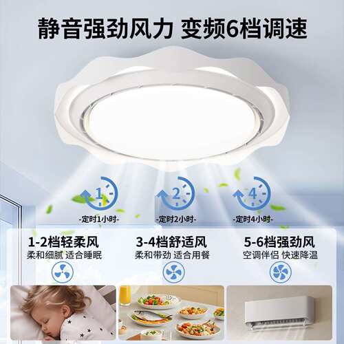 2025新款中古风卧室吸顶风扇灯极简创意儿童房全光谱中山灯具293L