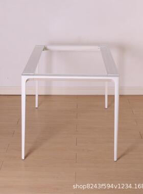 铝合金实心铝餐桌脚桌腿架岩板餐桌会议桌腿理可加纯铝合金横梁大