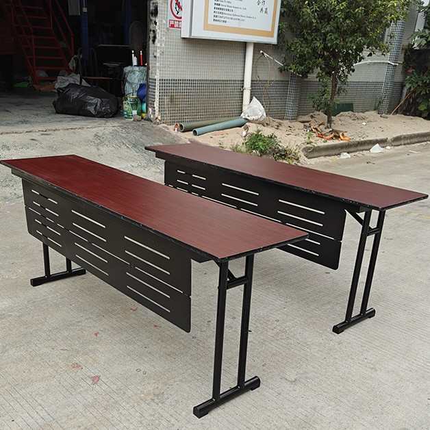 架长方酒店会议培训桌挡板桌折叠直供宴会带配防火板桌工厂桌户外