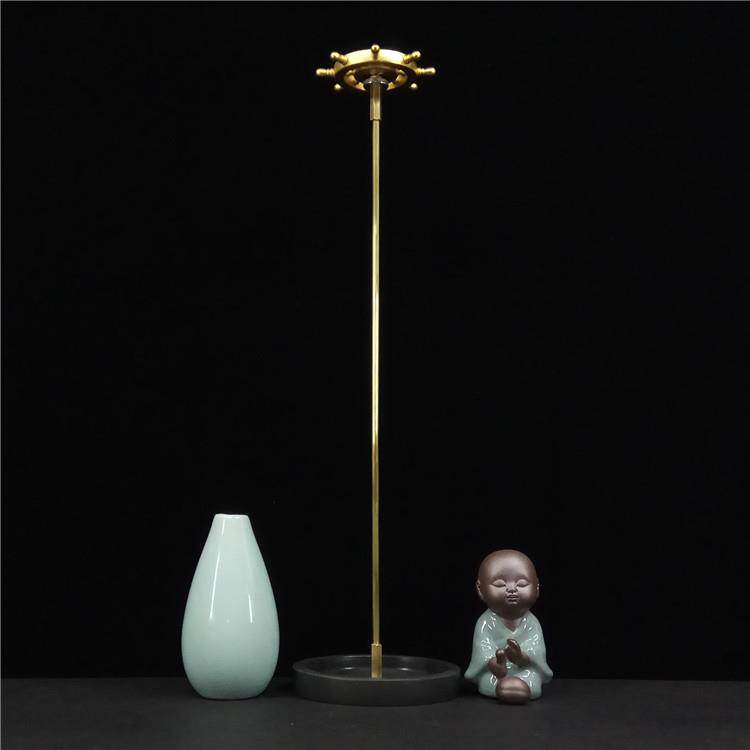 正品黄铜杆砚意石底座笔架毛笔挂墨创摆房件碟挂笔接水毛笔架文四