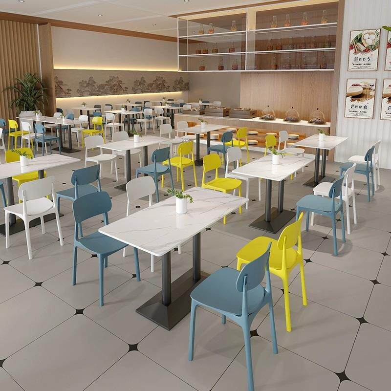 公司员工学校食堂甜品店快餐店小吃店面馆奶茶店餐饮桌椅组合商用