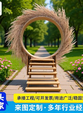 太阳款落地秋千卡座景区打卡户外摆件藤编圆形鸟巢座椅户外休闲