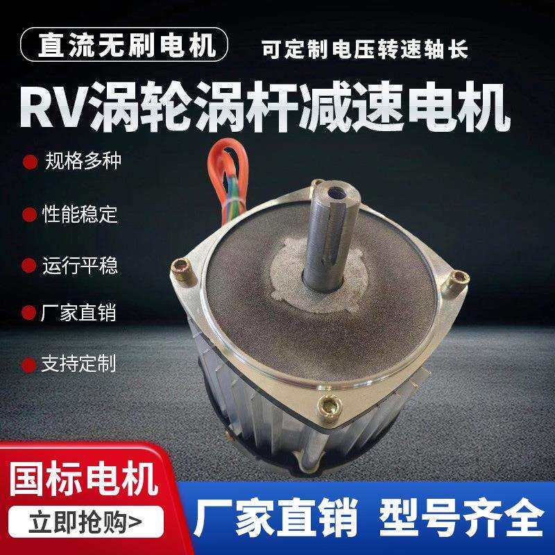 RV63涡轮减速机履带底盘车电机运输车割草机用直流无刷减速电机