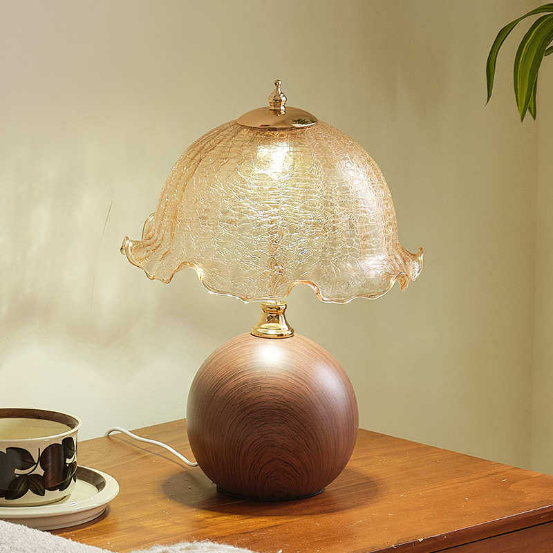 法式床头灯卧室轻奢高级感现代简约装饰灯氛围感玻璃陶瓷台灯