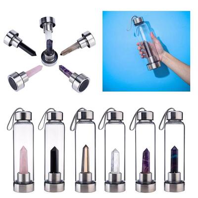 water bottle Drop Shipping Natural Crystal Point Healing Obe