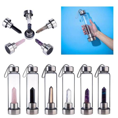 water bottle Drop Shipping Natural Crystal Point Healing Obe