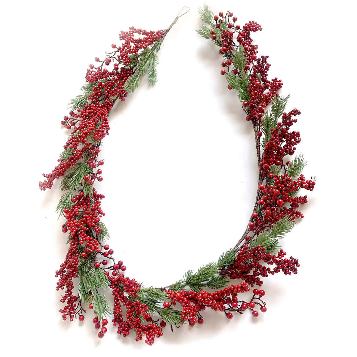 圣诞仿真红果松针藤条 浆果花环藤条配件 圣诞节装饰