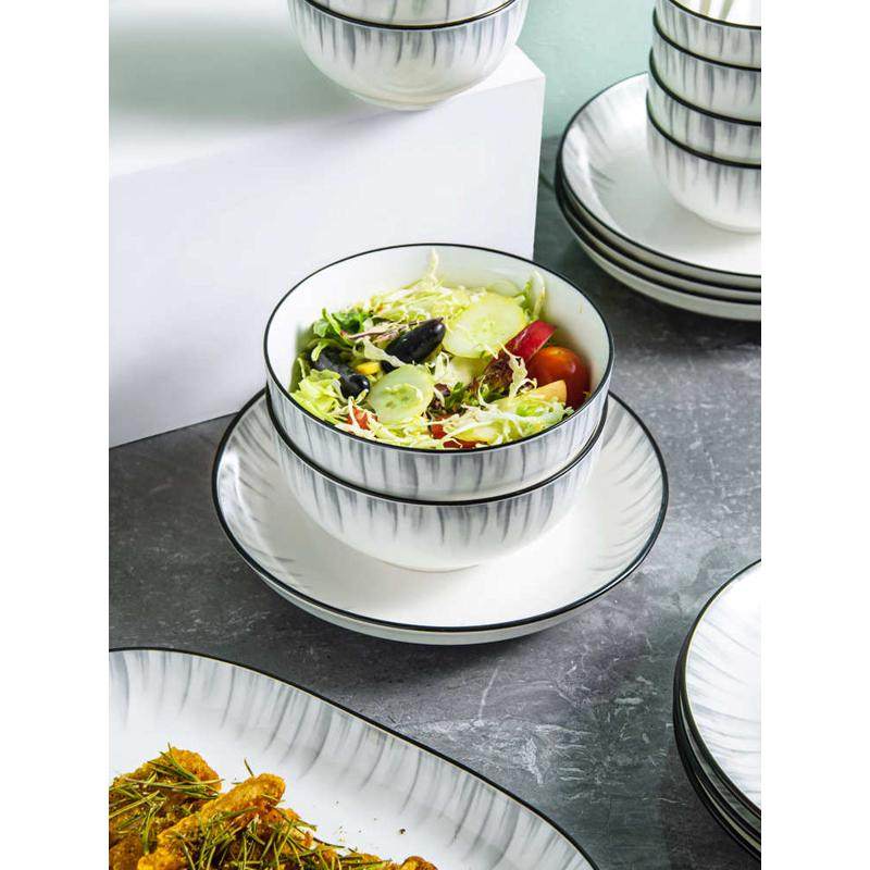 BC10碗碟套装家用简约现代轻奢乔迁2023新款陶瓷餐具吃饭碗盘组合