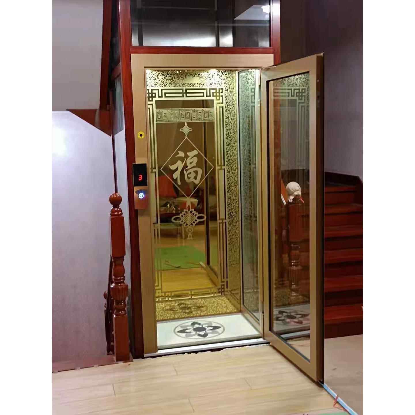 家用电梯别墅自建房阁楼二三层电梯室内小型简易液压曳引电梯定制