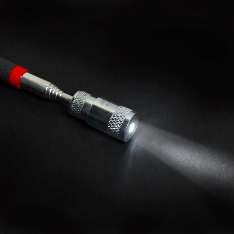 芸贝8磅带LED灯捡拾器6节可伸缩8LBS不锈钢强磁拾捡器拾取器