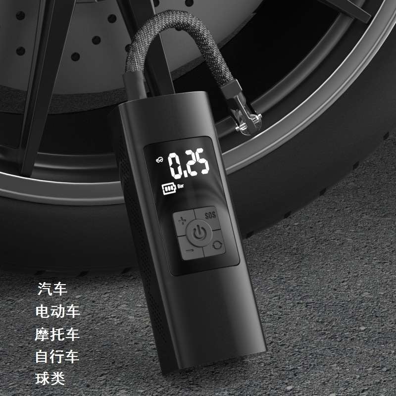 电动充气泵汽车载单车摩托车篮球自行车便携式家用通用高压打气筒